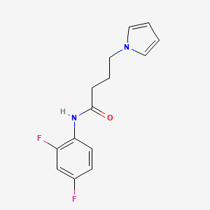 molecular formula C14H14F2N2O B2793404 N-(2,4-difluorophenyl)-4-(1H-pyrrol-1-yl)butanamide CAS No. 1251679-52-3