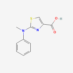 molecular formula C11H10N2O2S B2793408 2-[Methyl(phenyl)amino]-1,3-thiazole-4-carboxylic acid CAS No. 364356-34-3