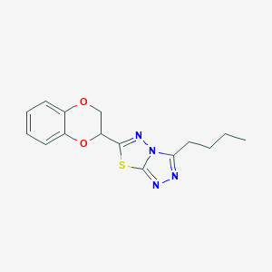 molecular formula C15H16N4O2S B279341 3-Butyl-6-(2,3-dihydro-1,4-benzodioxin-2-yl)[1,2,4]triazolo[3,4-b][1,3,4]thiadiazole 