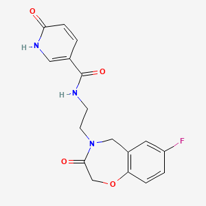 N-(2-(7-fluoro-3-oxo-2,3-dihydrobenzo[f][1,4]oxazepin-4(5H)-yl)ethyl)-6-oxo-1,6-dihydropyridine-3-carboxamide