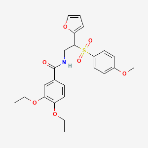 3,4-diethoxy-N-(2-(furan-2-yl)-2-((4-methoxyphenyl)sulfonyl)ethyl)benzamide