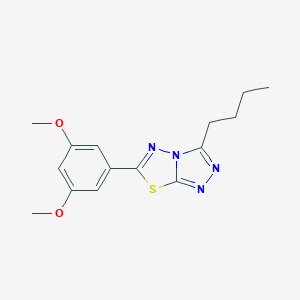molecular formula C15H18N4O2S B279343 3-Butyl-6-(3,5-dimethoxyphenyl)[1,2,4]triazolo[3,4-b][1,3,4]thiadiazole 