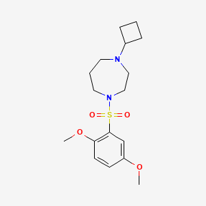 molecular formula C17H26N2O4S B2793449 1-Cyclobutyl-4-(2,5-dimethoxybenzenesulfonyl)-1,4-diazepane CAS No. 2192746-68-0