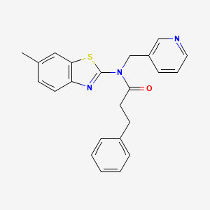 N-(6-methylbenzo[d]thiazol-2-yl)-3-phenyl-N-(pyridin-3-ylmethyl)propanamide