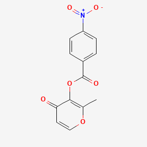 2-methyl-4-oxo-4H-pyran-3-yl 4-nitrobenzoate