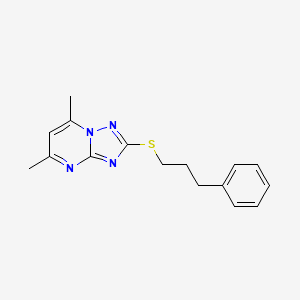 5,7-Dimethyl-2-[(3-phenylpropyl)sulfanyl][1,2,4]triazolo[1,5-a]pyrimidine