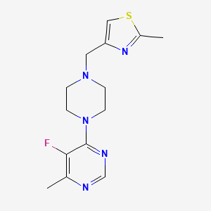 5-Fluoro-4-methyl-6-{4-[(2-methyl-1,3-thiazol-4-yl)methyl]piperazin-1-yl}pyrimidine