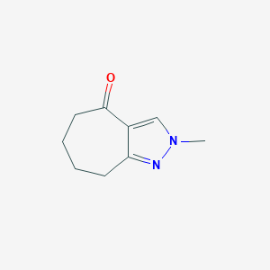 molecular formula C9H12N2O B2793467 2-methyl-5,6,7,8-tetrahydrocyclohepta[c]pyrazol-4(2H)-one CAS No. 115310-14-0