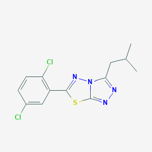 molecular formula C13H12Cl2N4S B279347 6-(2,5-Dichlorophenyl)-3-isobutyl[1,2,4]triazolo[3,4-b][1,3,4]thiadiazole 