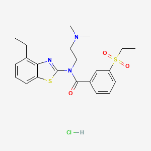 N-(2-(dimethylamino)ethyl)-N-(4-ethylbenzo[d]thiazol-2-yl)-3-(ethylsulfonyl)benzamide hydrochloride