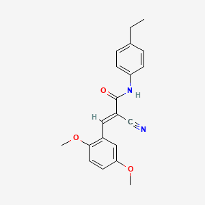 molecular formula C20H20N2O3 B2793471 (2E)-2-cyano-3-(2,5-dimethoxyphenyl)-N-(4-ethylphenyl)acrylamide CAS No. 898165-20-3