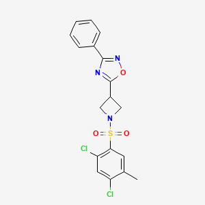 5-(1-((2,4-Dichloro-5-methylphenyl)sulfonyl)azetidin-3-yl)-3-phenyl-1,2,4-oxadiazole