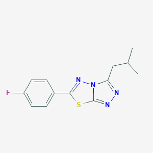 molecular formula C13H13FN4S B279348 6-(4-Fluorophenyl)-3-isobutyl[1,2,4]triazolo[3,4-b][1,3,4]thiadiazole 