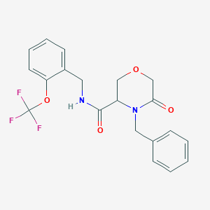 4-benzyl-5-oxo-N-(2-(trifluoromethoxy)benzyl)morpholine-3-carboxamide