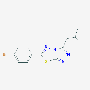 molecular formula C13H13BrN4S B279350 6-(4-Bromophenyl)-3-isobutyl[1,2,4]triazolo[3,4-b][1,3,4]thiadiazole 
