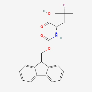 molecular formula C21H22FNO4 B2793502 (2S)-2-({[(9H-fluoren-9-yl)methoxy]carbonyl}amino)-4-fluoro-4-methylpentanoic acid CAS No. 2349402-75-9