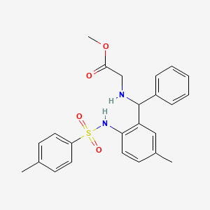 methyl 2-({[5-methyl-2-(4-methylbenzenesulfonamido)phenyl](phenyl)methyl}amino)acetate