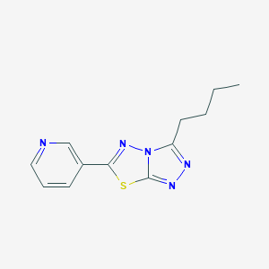 molecular formula C12H13N5S B279352 3-Butyl-6-(3-pyridinyl)[1,2,4]triazolo[3,4-b][1,3,4]thiadiazole 