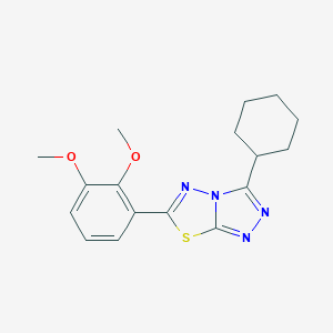molecular formula C17H20N4O2S B279355 3-Cyclohexyl-6-(2,3-dimethoxyphenyl)[1,2,4]triazolo[3,4-b][1,3,4]thiadiazole 