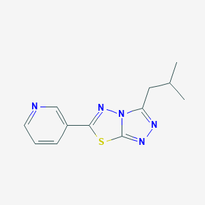molecular formula C12H13N5S B279357 3-Isobutyl-6-(3-pyridinyl)[1,2,4]triazolo[3,4-b][1,3,4]thiadiazole 