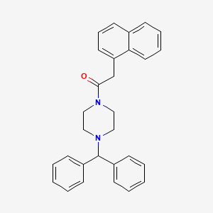 molecular formula C29H28N2O B2793571 1-(4-(Diphenylmethyl)piperazinyl)-2-naphthylethan-1-one CAS No. 41332-25-6