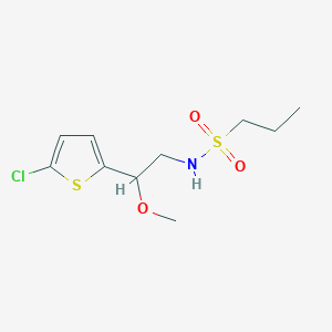 N-(2-(5-chlorothiophen-2-yl)-2-methoxyethyl)propane-1-sulfonamide