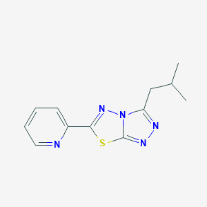 molecular formula C12H13N5S B279358 3-Isobutyl-6-(2-pyridinyl)[1,2,4]triazolo[3,4-b][1,3,4]thiadiazole 