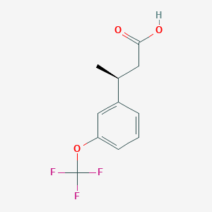 molecular formula C11H11F3O3 B2793594 (3S)-3-[3-(trifluoromethoxy)phenyl]butanoic acid CAS No. 2230789-66-7