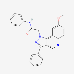 molecular formula C26H22N4O2 B2793606 2-(8-ethoxy-3-phenyl-1H-pyrazolo[4,3-c]quinolin-1-yl)-N-phenylacetamide CAS No. 932343-12-9