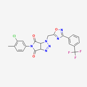 5-(3-chloro-4-methylphenyl)-1-((3-(3-(trifluoromethyl)phenyl)-1,2,4-oxadiazol-5-yl)methyl)-1,6a-dihydropyrrolo[3,4-d][1,2,3]triazole-4,6(3aH,5H)-dione
