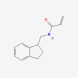 molecular formula C13H15NO B2793626 N-(2,3-Dihydro-1H-inden-1-ylmethyl)prop-2-enamide CAS No. 2179724-29-7