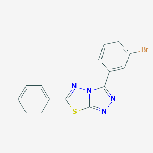 molecular formula C15H9BrN4S B279363 3-(3-Bromophenyl)-6-phenyl[1,2,4]triazolo[3,4-b][1,3,4]thiadiazole 