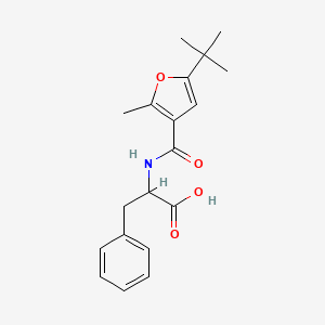 molecular formula C19H23NO4 B2793636 2-[(5-tert-Butyl-2-methyl-furan-3-carbonyl)-amino]-3-phenyl-propionic acid CAS No. 1397005-04-7