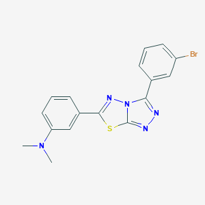 3-[3-(3-bromophenyl)[1,2,4]triazolo[3,4-b][1,3,4]thiadiazol-6-yl]-N,N-dimethylaniline
