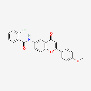 2-chloro-N-[2-(4-methoxyphenyl)-4-oxo-4H-chromen-6-yl]benzamide