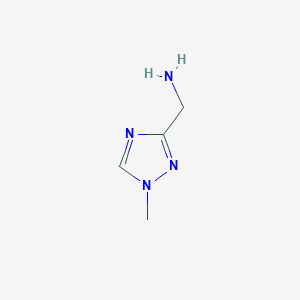 molecular formula C4H8N4 B2793672 (1-methyl-1H-1,2,4-triazol-3-yl)methanamine CAS No. 785760-73-8