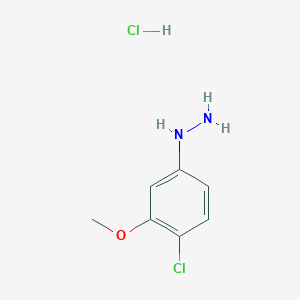molecular formula C7H10Cl2N2O B2793678 (4-Chloro-3-methoxyphenyl)hydrazine hydrochloride CAS No. 262851-26-3