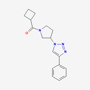 molecular formula C17H20N4O B2793699 cyclobutyl(3-(4-phenyl-1H-1,2,3-triazol-1-yl)pyrrolidin-1-yl)methanone CAS No. 2034469-66-2