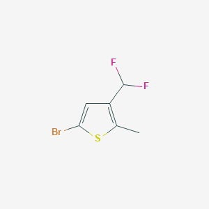 molecular formula C6H5BrF2S B2793703 5-Bromo-3-(difluoromethyl)-2-methylthiophene CAS No. 2248290-55-1