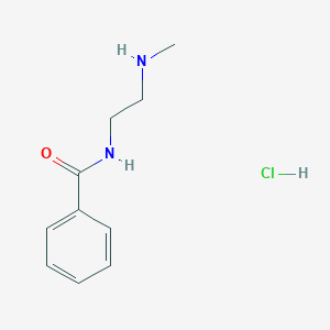 molecular formula C10H15ClN2O B2793710 N-[2-(甲基氨基)乙基]苯甲酰胺；盐酸盐 CAS No. 1021188-75-9