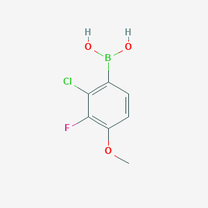 molecular formula C7H7BClFO3 B2793717 (2-Chloro-3-fluoro-4-methoxyphenyl)boronic acid CAS No. 2282635-50-9
