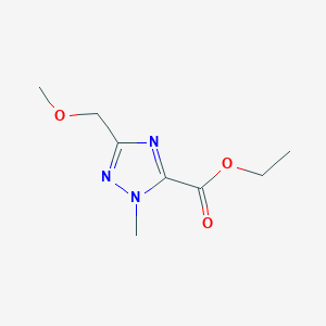 molecular formula C8H13N3O3 B2793721 ethyl 3-(methoxymethyl)-1-methyl-1H-1,2,4-triazole-5-carboxylate CAS No. 1909316-09-1
