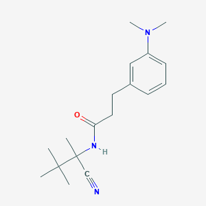 molecular formula C18H27N3O B2793726 N-(1-cyano-1,2,2-trimethylpropyl)-3-[3-(dimethylamino)phenyl]propanamide CAS No. 2094574-43-1