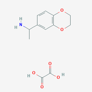 molecular formula C12H15NO6 B2793729 1-(1,4-Benzodioxane-6-yl)ethylamine CAS No. 1197238-08-6