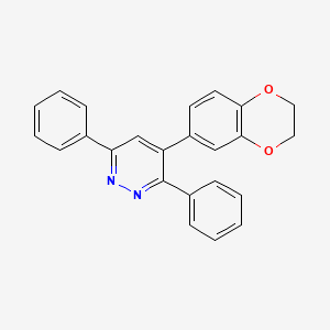 molecular formula C24H18N2O2 B2793734 4-(2,3-Dihydro-1,4-benzodioxin-6-yl)-3,6-diphenylpyridazine CAS No. 835891-45-7