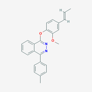 molecular formula C25H22N2O2 B2793756 (E)-1-(2-methoxy-4-(prop-1-en-1-yl)phenoxy)-4-(p-tolyl)phthalazine CAS No. 670270-02-7