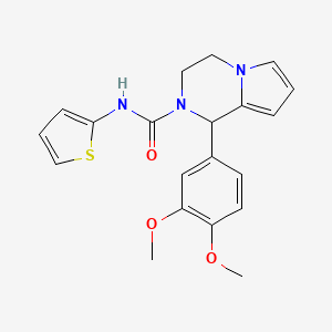 molecular formula C20H21N3O3S B2793770 1-(3,4-dimethoxyphenyl)-N-(thiophen-2-yl)-3,4-dihydropyrrolo[1,2-a]pyrazine-2(1H)-carboxamide CAS No. 899960-84-0