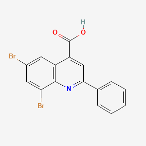 molecular formula C16H9Br2NO2 B2793787 6,8-Dibromo-2-phenylquinoline-4-carboxylic acid CAS No. 303793-47-7
