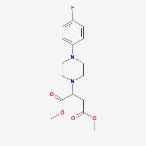 molecular formula C16H21FN2O4 B2793789 Dimethyl 2-(4-(4-fluorophenyl)piperazin-1-yl)succinate CAS No. 893762-43-1