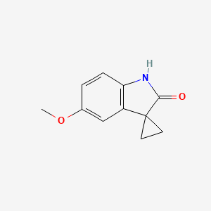 molecular formula C11H11NO2 B2793791 5'-Methoxyspiro[cyclopropane-1,3'-indolin]-2'-one CAS No. 1360946-96-8